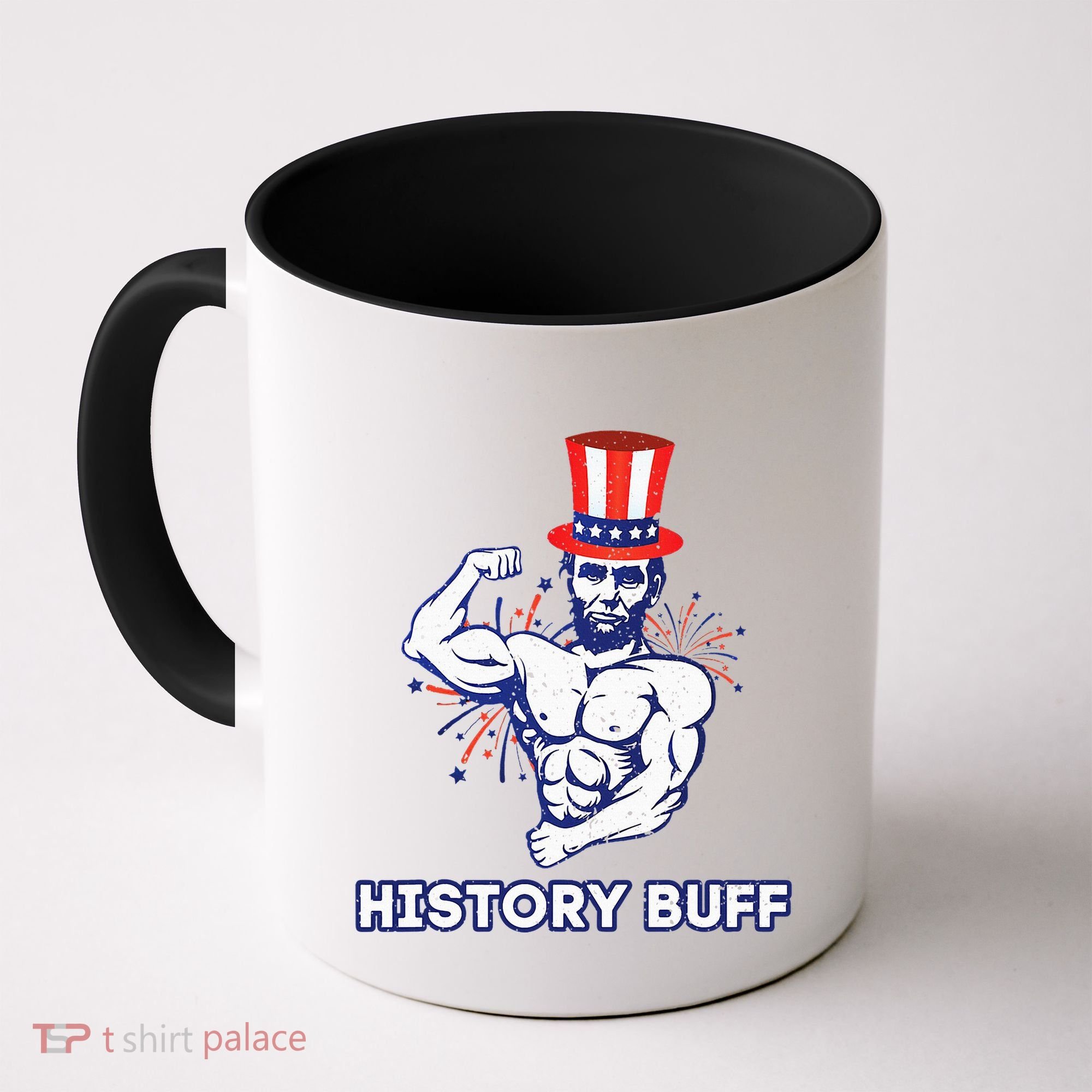 Abraham Lincoln History Buff Funny Weightlifting Workout Gym Coffee Mug