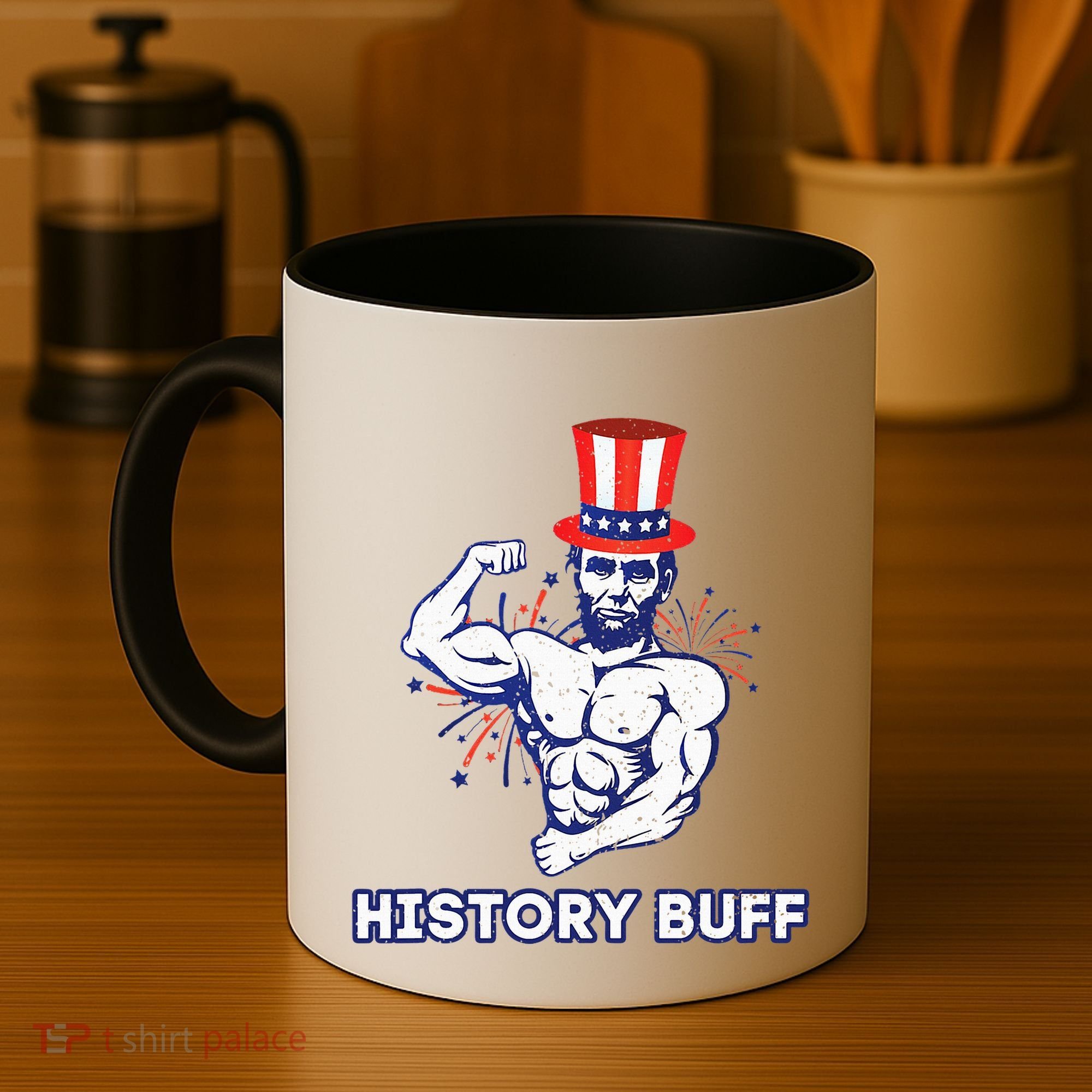 Abraham Lincoln History Buff Funny Weightlifting Workout Gym Coffee Mug