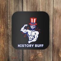 Abraham Lincoln History Buff Funny Weightlifting Workout Gym Coaster thumb 0