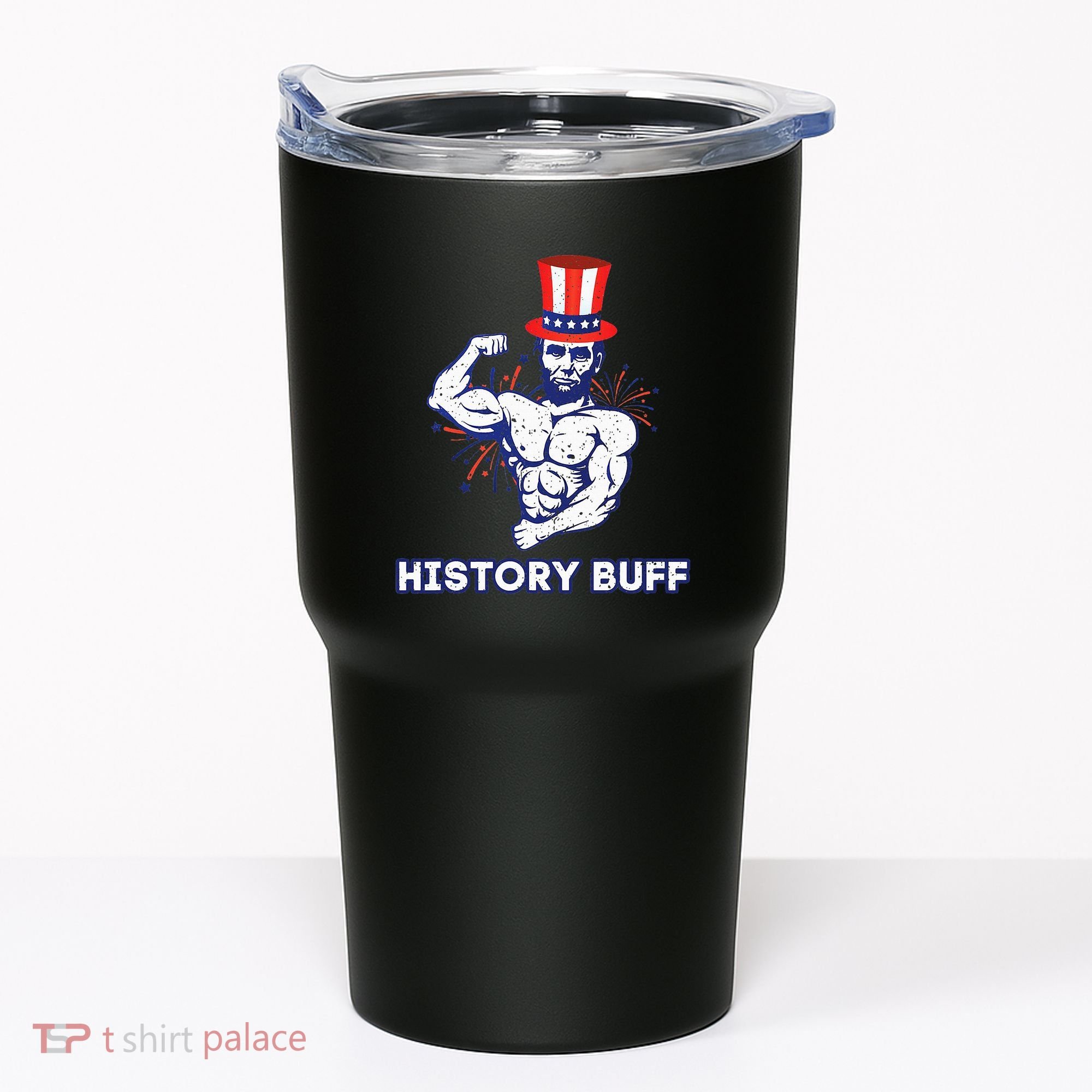 Abraham Lincoln History Buff Funny Weightlifting Workout Gym Tumbler