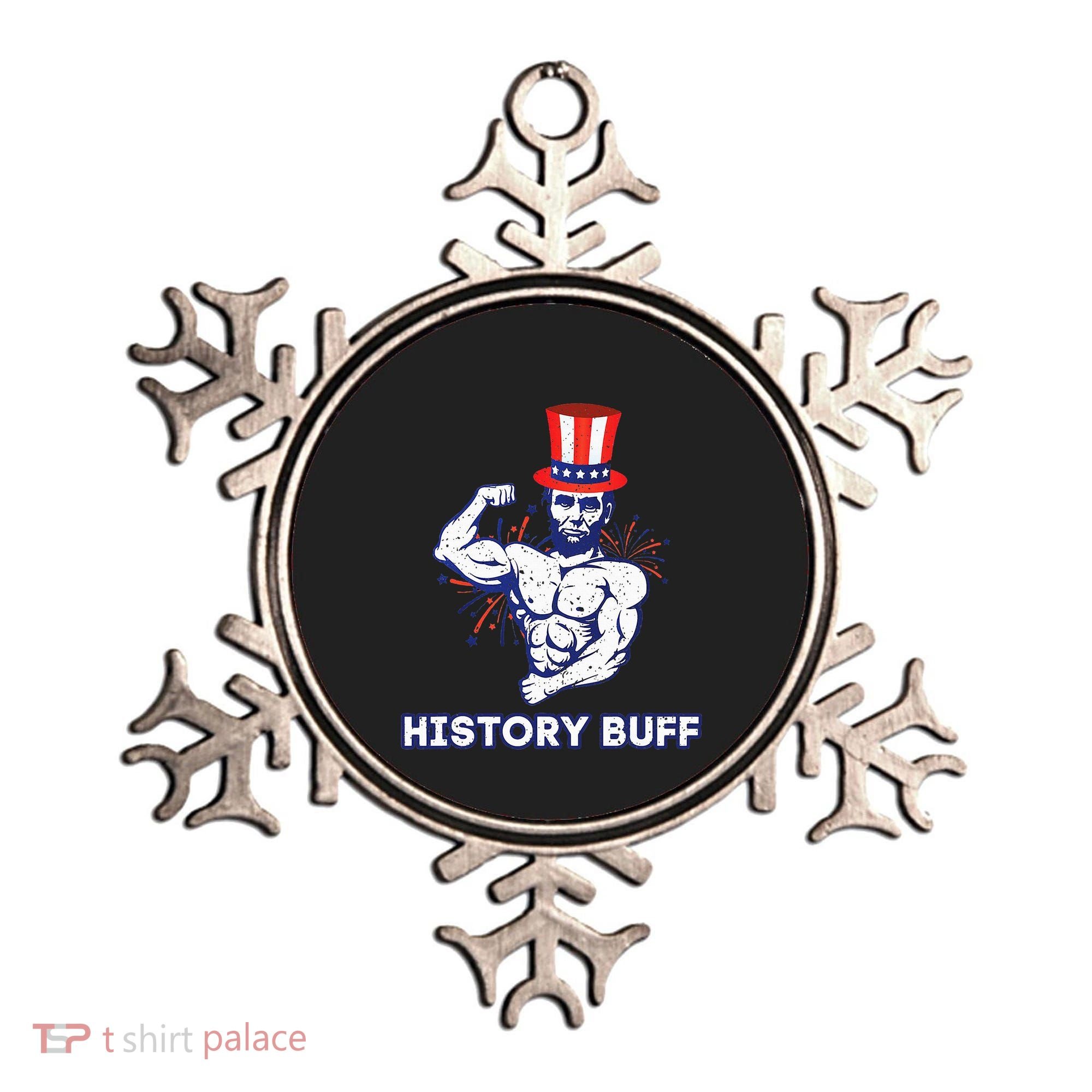 Abraham Lincoln History Buff Funny Weightlifting Workout Gym Ornament