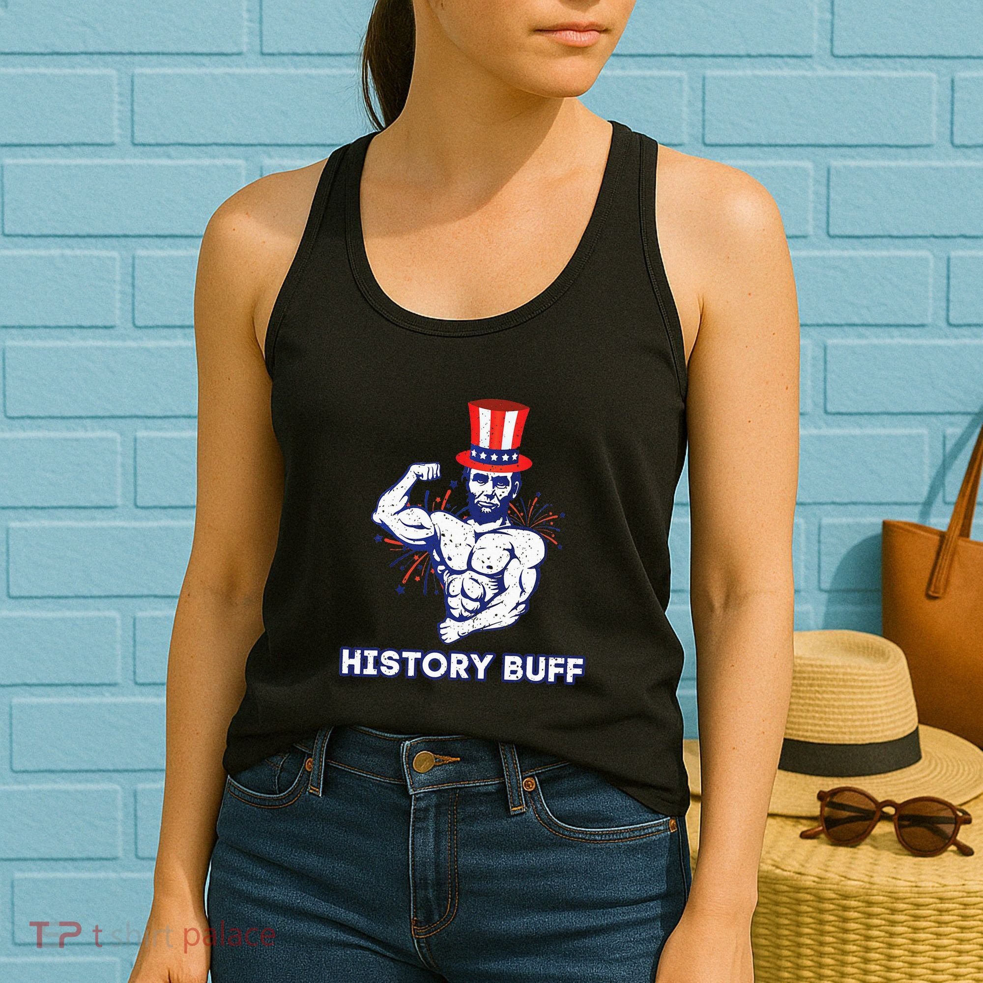 Abraham Lincoln History Buff Funny Weightlifting Workout Gym Women's Tank Top
