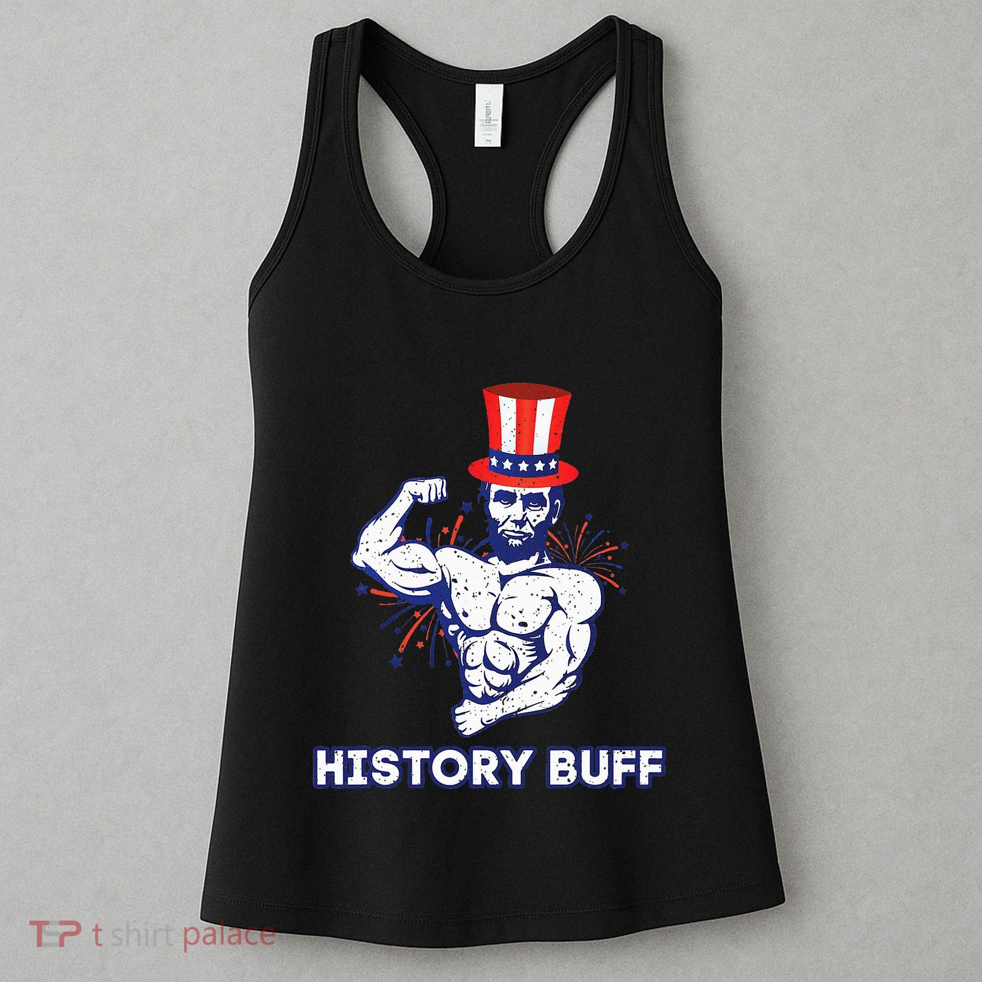 Abraham Lincoln History Buff Funny Weightlifting Workout Gym Women's Tank Top