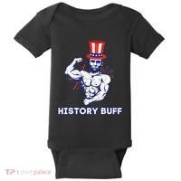 Abraham Lincoln History Buff Funny Weightlifting Workout Gym Baby Bodysuit thumb 0