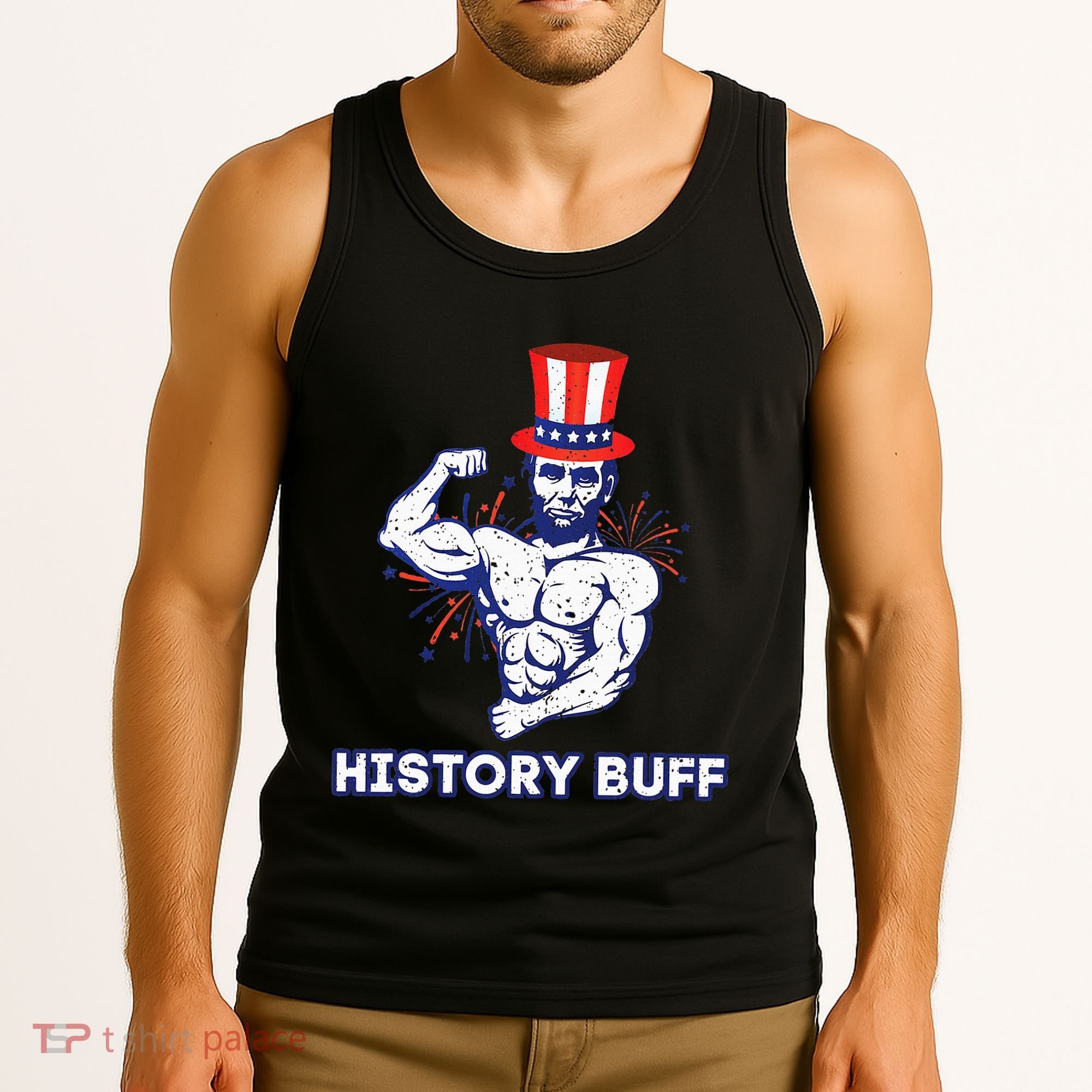 Abraham Lincoln History Buff Funny Weightlifting Workout Gym Tank Top