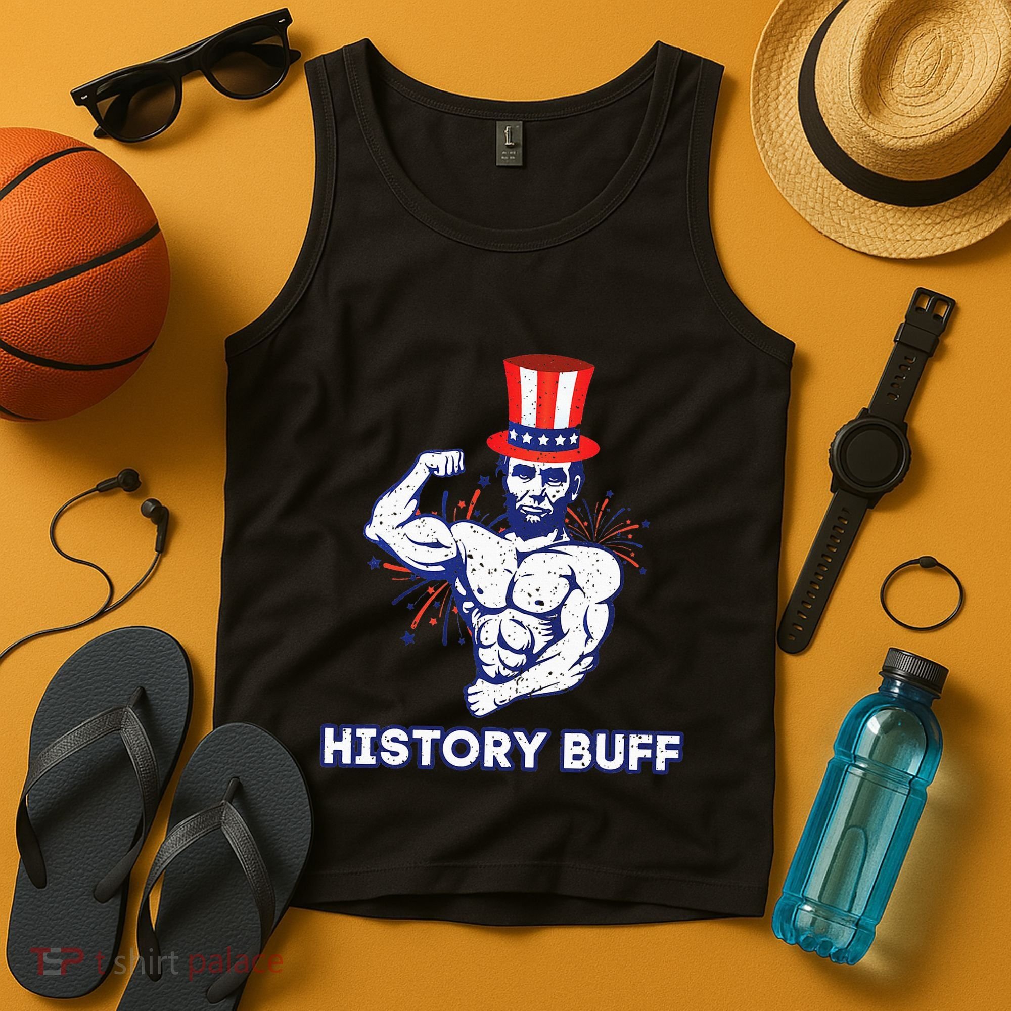 Abraham Lincoln History Buff Funny Weightlifting Workout Gym Tank Top