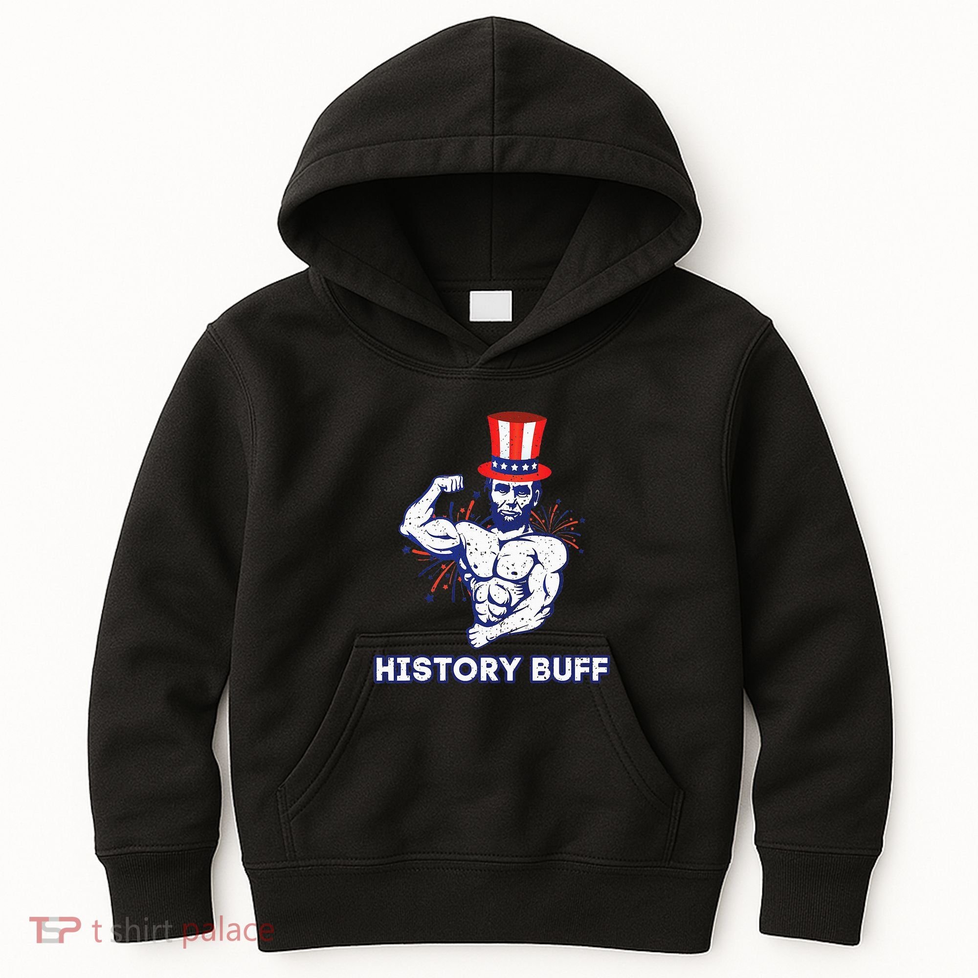 Abraham Lincoln History Buff Funny Weightlifting Workout Gym Kids Hoodie