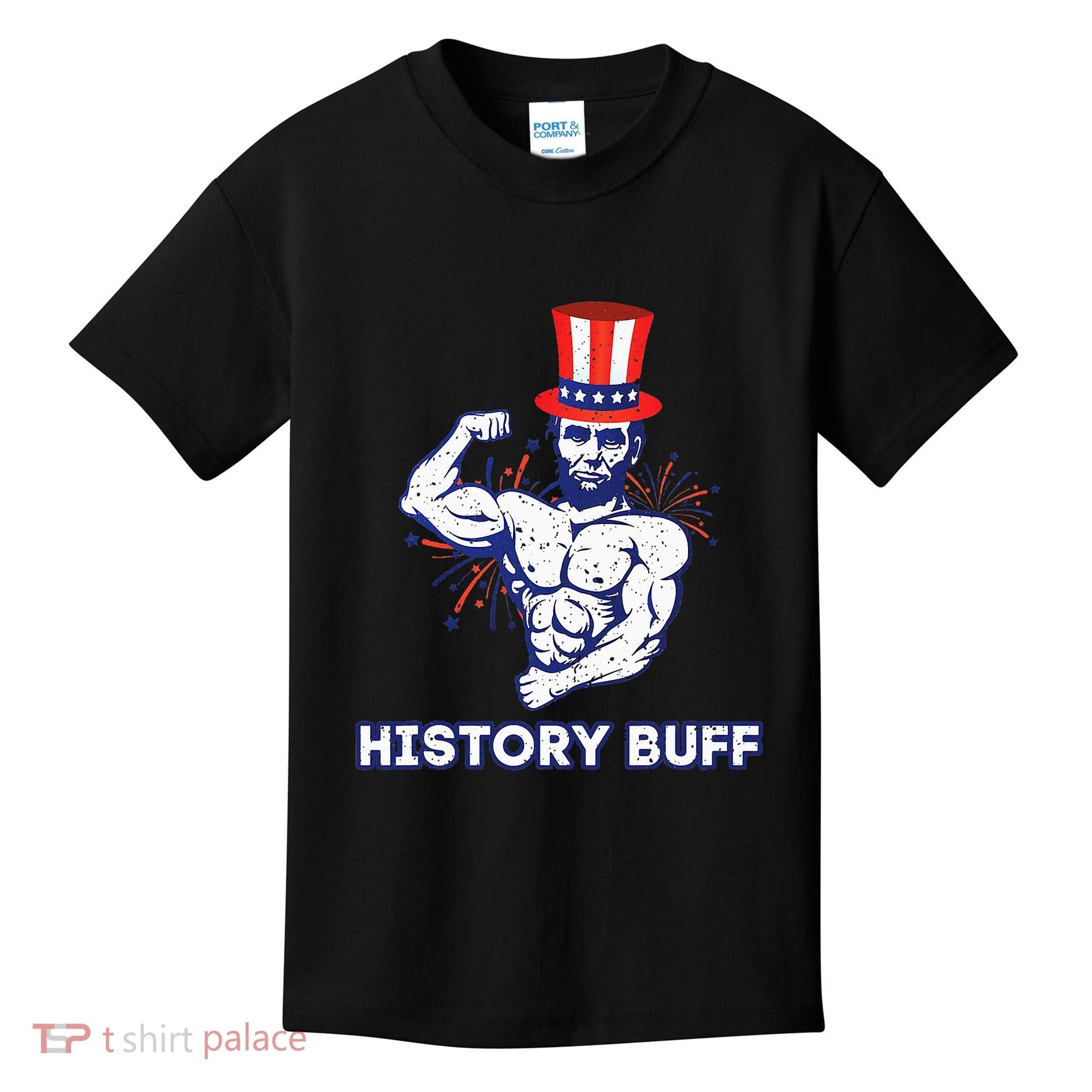 Abraham Lincoln History Buff Funny Weightlifting Workout Gym Kids T-Shirt