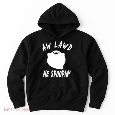 Aw Lawd He Spoopin' Concerned Ghost Design Hoodie