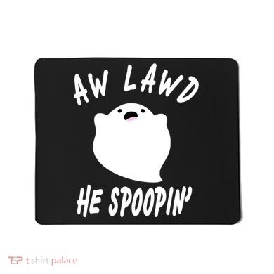 Aw Lawd He Spoopin' Concerned Ghost Design Mousepad
