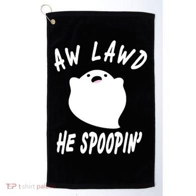 Aw Lawd He Spoopin' Concerned Ghost Design Golf Towel