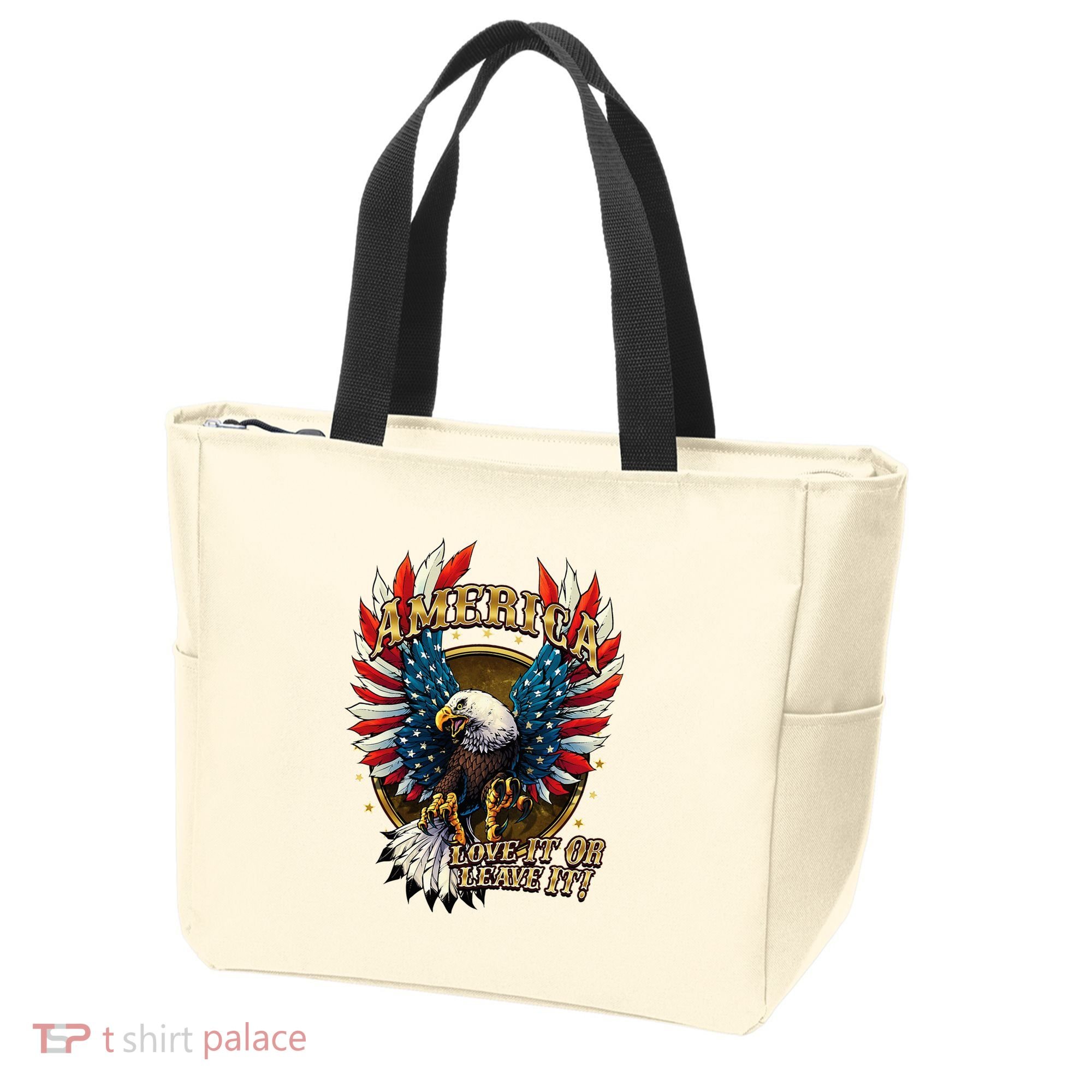 America Love It Or Leave It Patriotic Eagle Tote Bag
