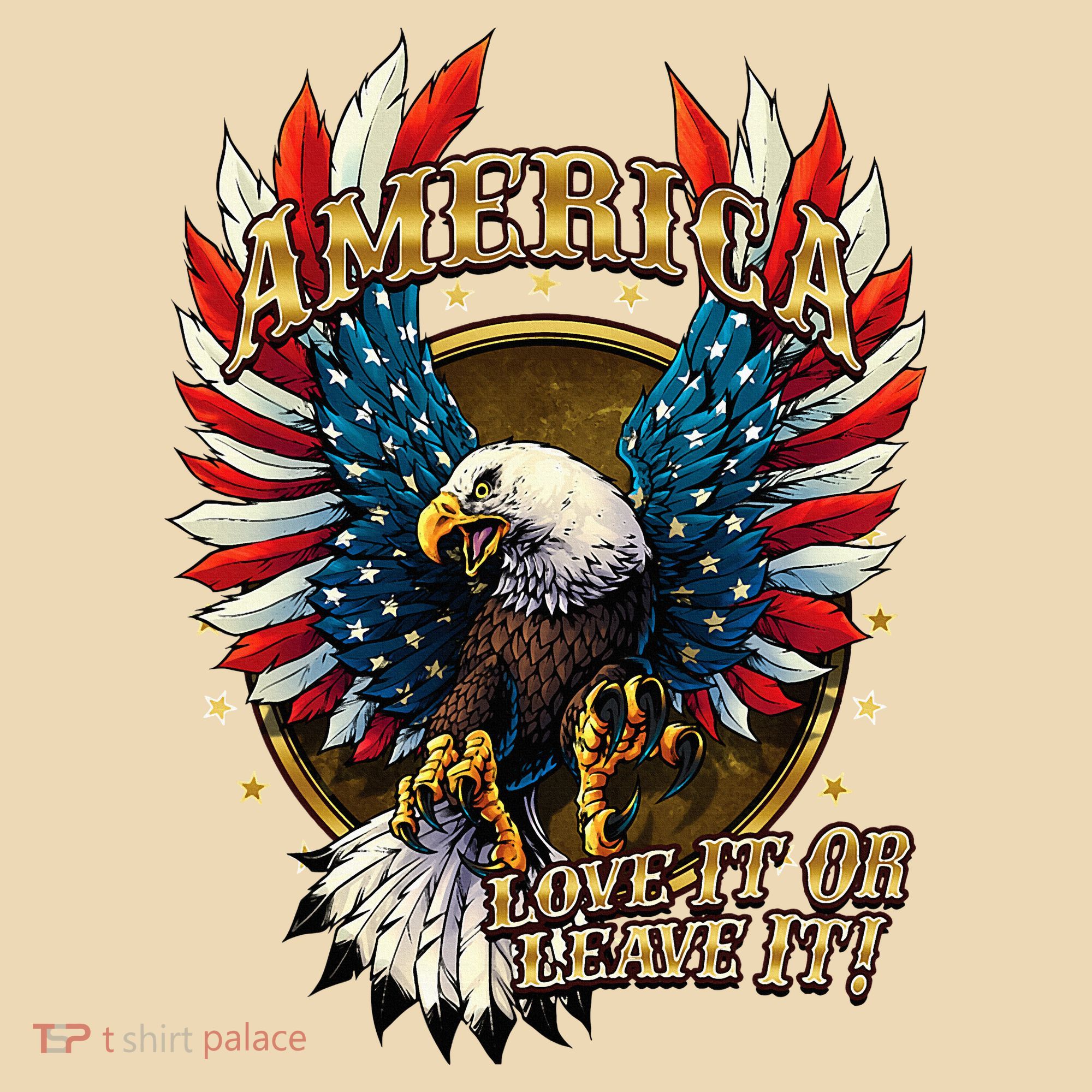 America Love It Or Leave It Patriotic Eagle Tote Bag