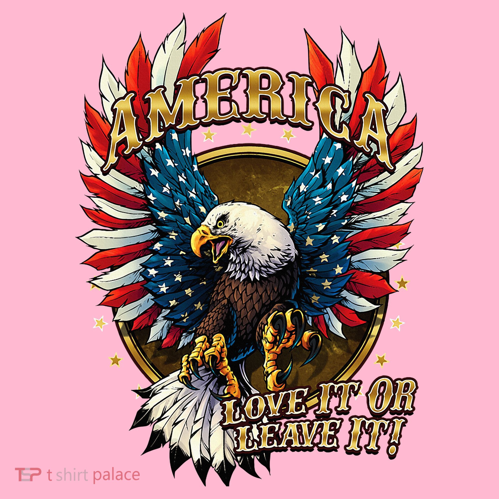 America Love It Or Leave It Patriotic Eagle Coaster