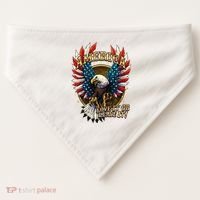 America Love It Or Leave It Patriotic Eagle USA-Made Doggie Bandana thumb 0