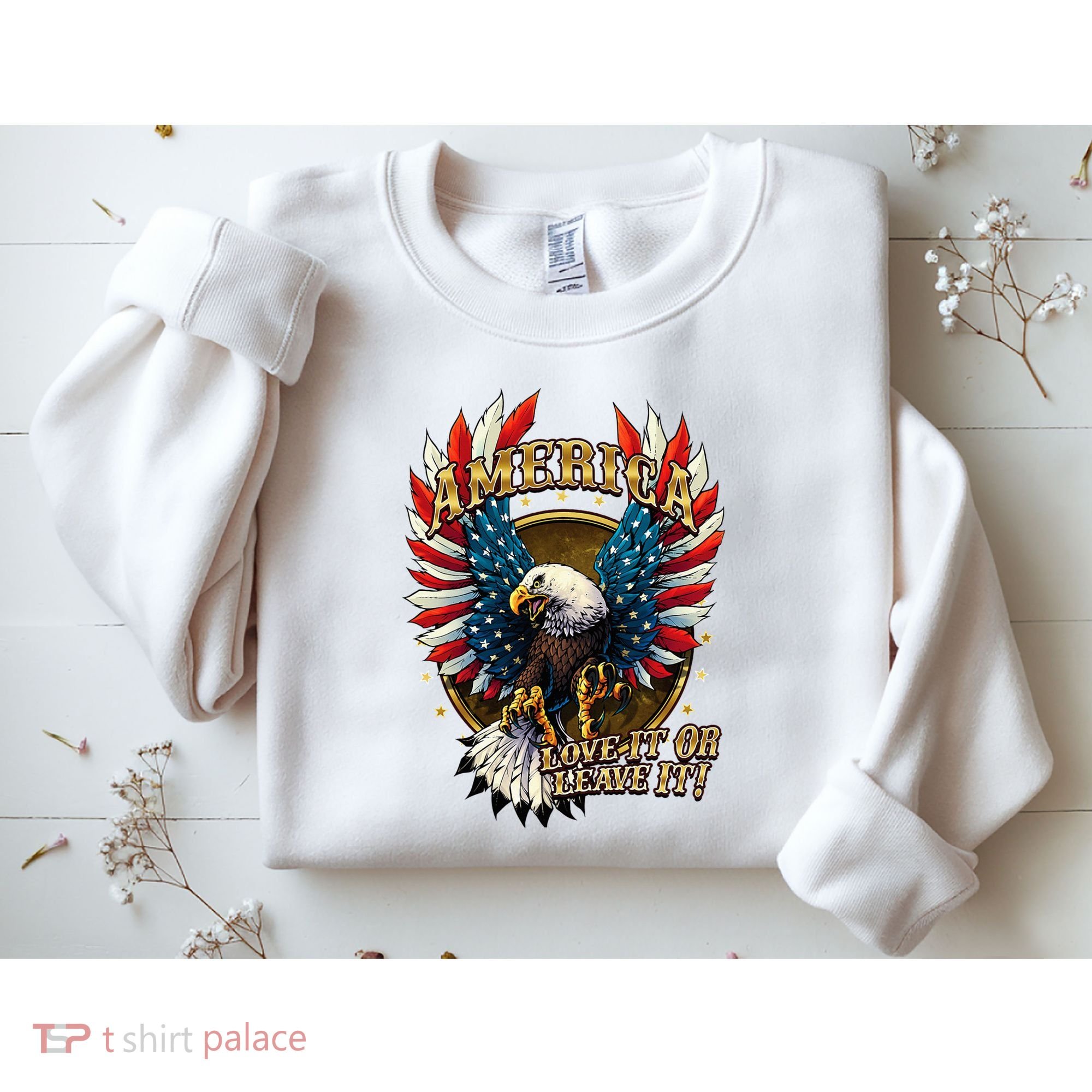 America Love It Or Leave It Patriotic Eagle Sweatshirt