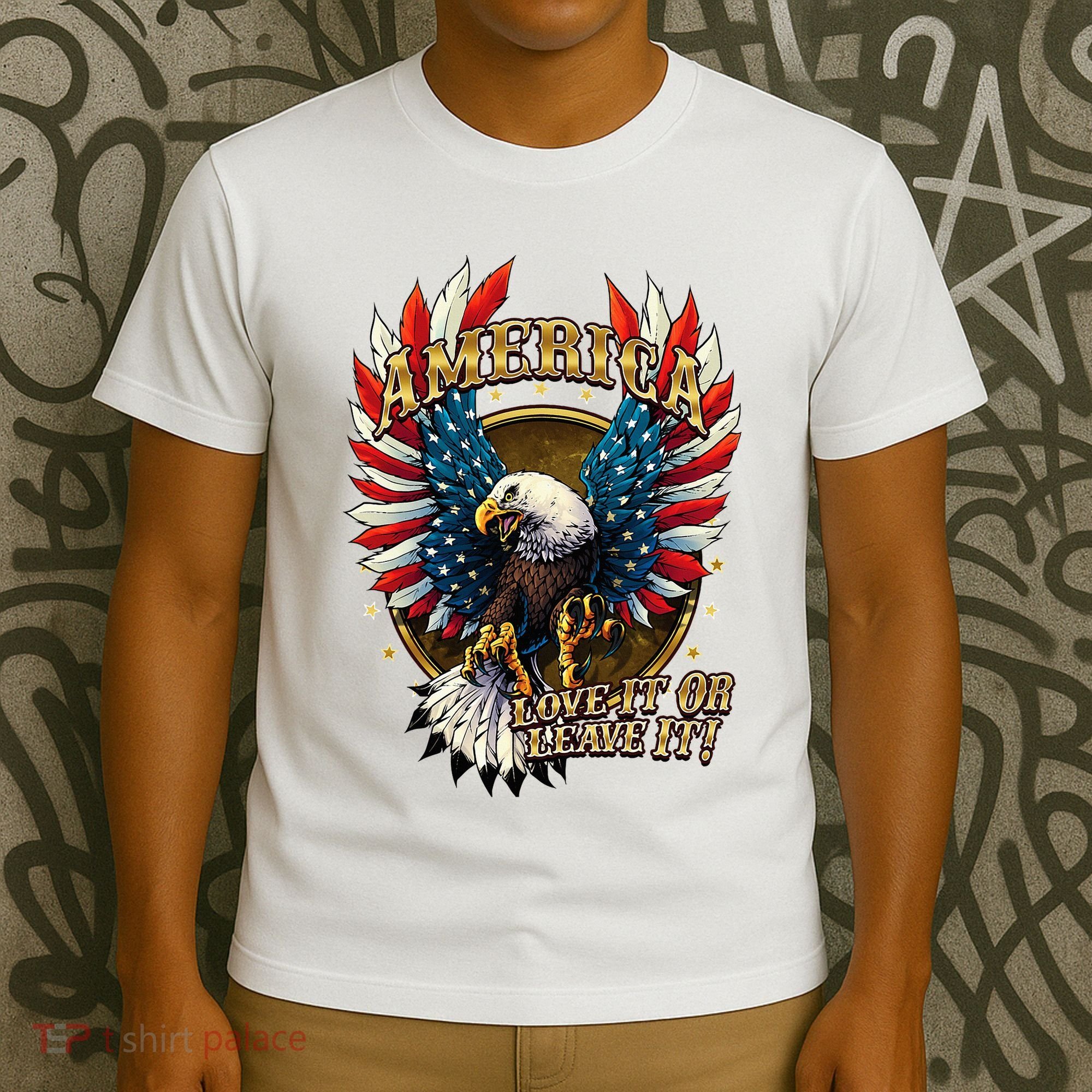 America Love It Or Leave It Patriotic Eagle T-Shirt