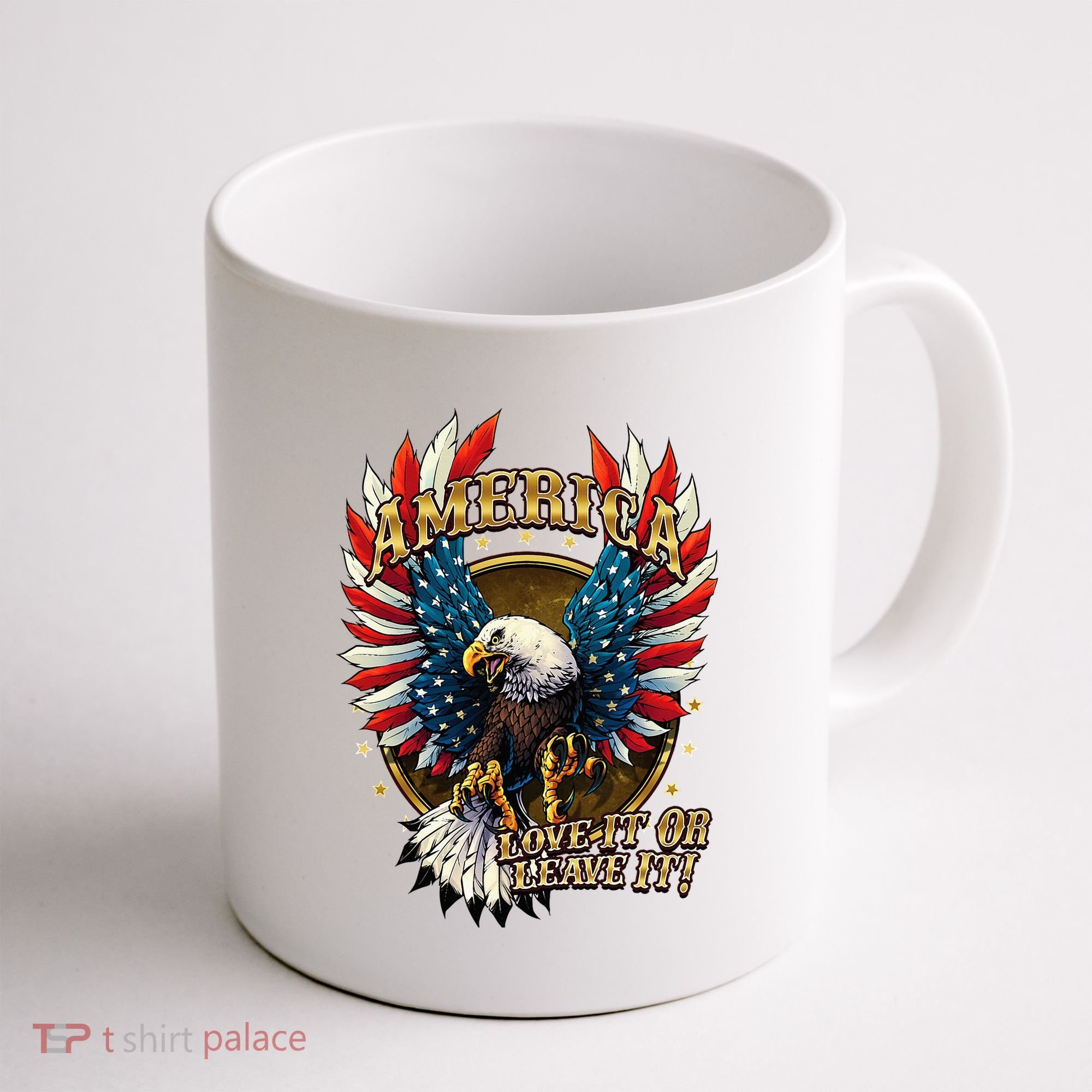 America Love It Or Leave It Patriotic Eagle Coffee Mug