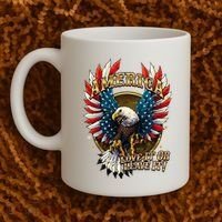America Love It Or Leave It Patriotic Eagle Coffee Mug thumb 2
