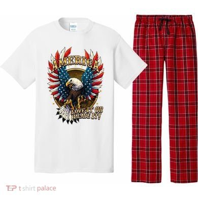 America Love It Or Leave It Patriotic Eagle Pajama Set