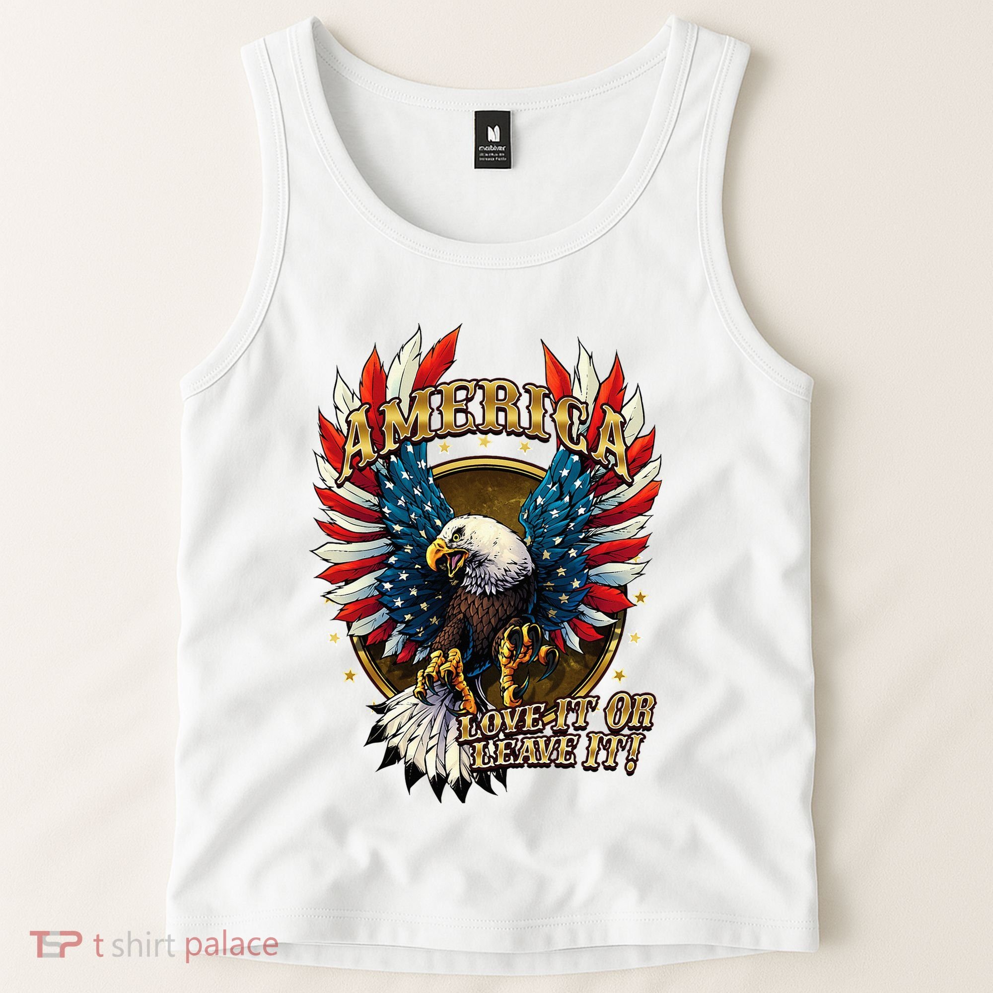 America Love It Or Leave It Patriotic Eagle Tank Top