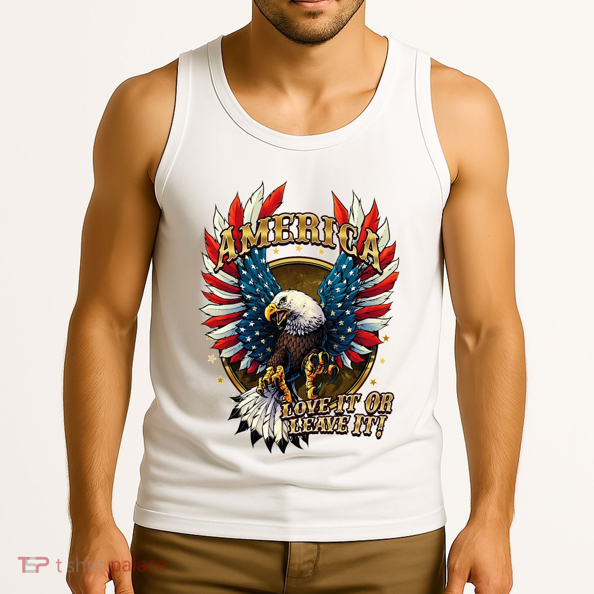 America Love It Or Leave It Patriotic Eagle Tank Top