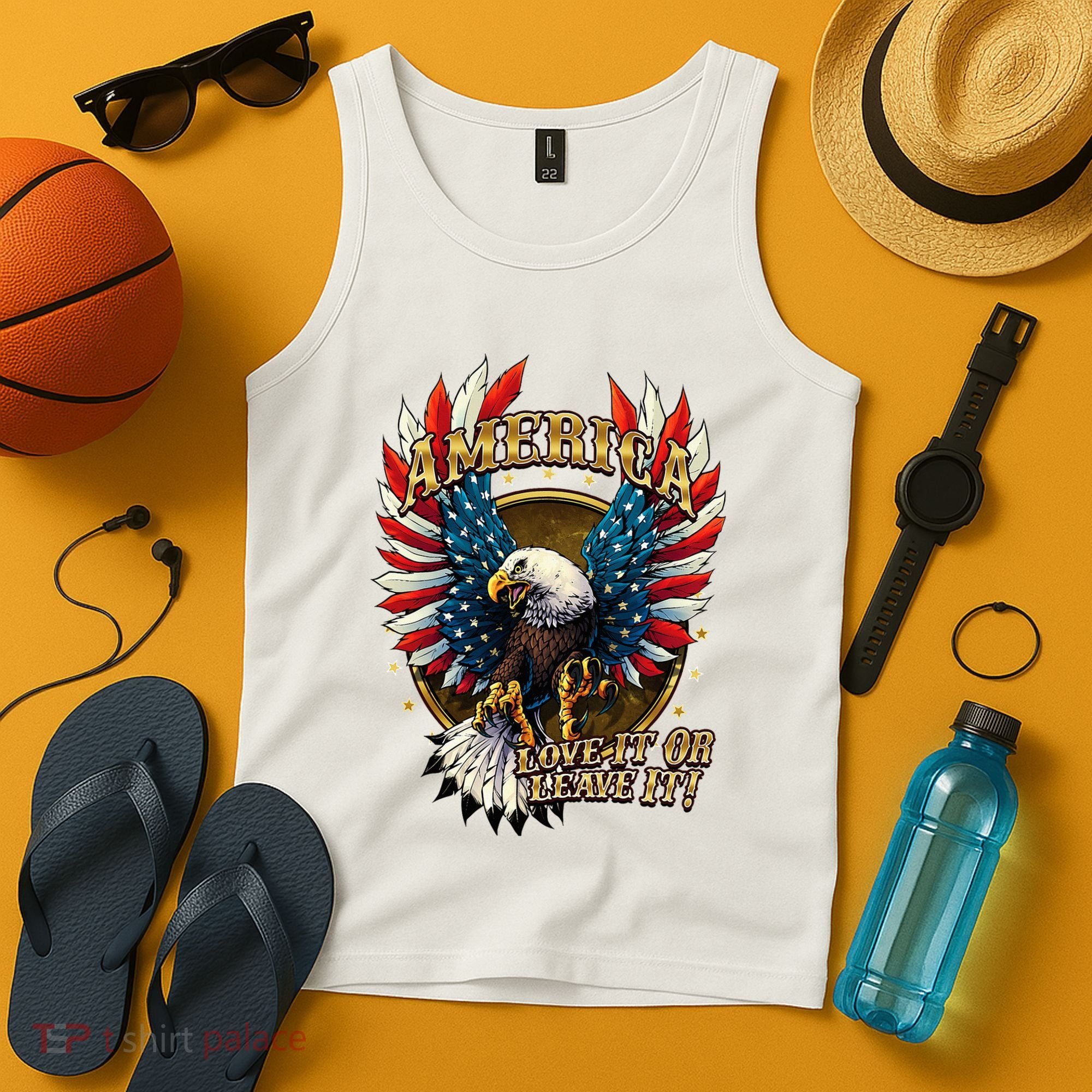America Love It Or Leave It Patriotic Eagle Tank Top