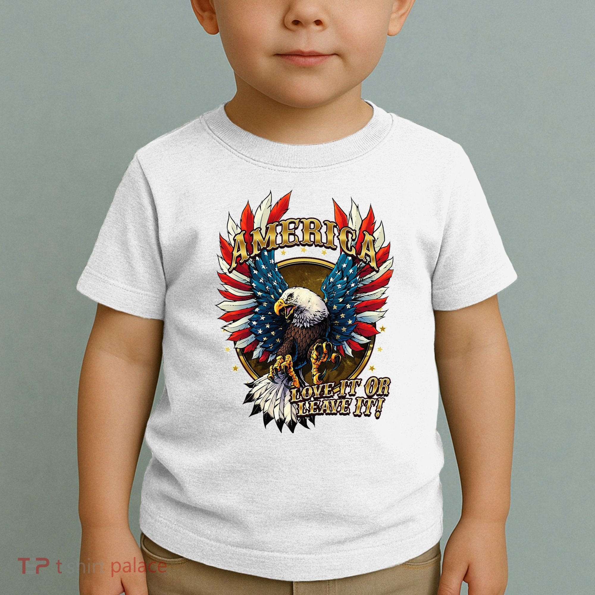 America Love It Or Leave It Patriotic Eagle Toddler T-Shirt