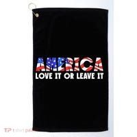 America Love It Or Leave It Golf Towel thumb 0