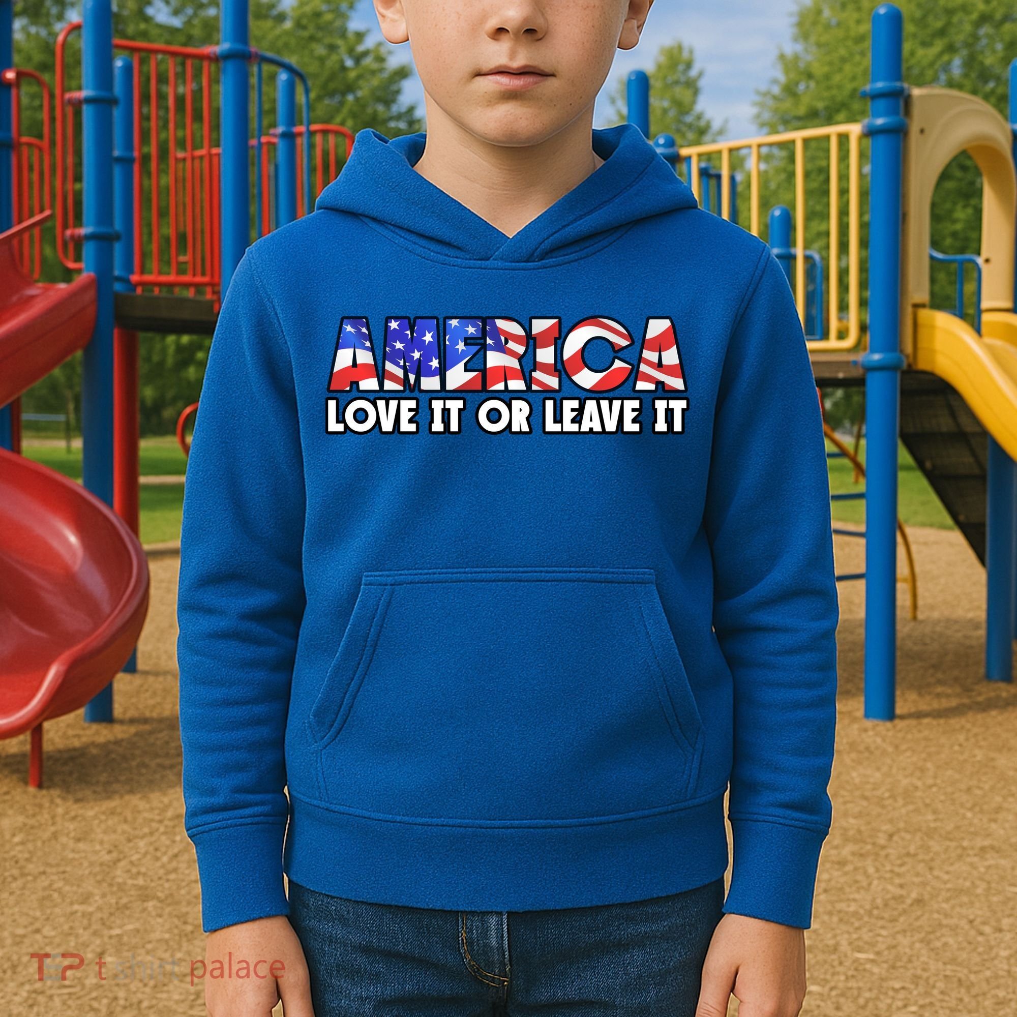 America Love It Or Leave It Kids Hoodie