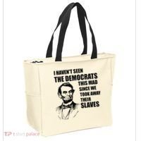 Abe Lincoln I HavenT Seen Democrats This Mad Tote Bag thumb 2