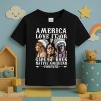 America Love It Or Give It Back Native American Forever Toddler T-Shirt thumb 3