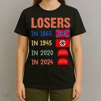 Antitrump Losers In 1865 Losers In 1945 Losers In 2020 T-Shirt thumb 4
