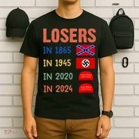 Antitrump Losers In 1865 Losers In 1945 Losers In 2020 T-Shirt thumb 6