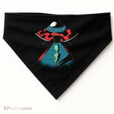 Alien Entering UFO USA-Made Doggie Bandana