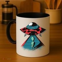 Alien Entering UFO Coffee Mug thumb 4