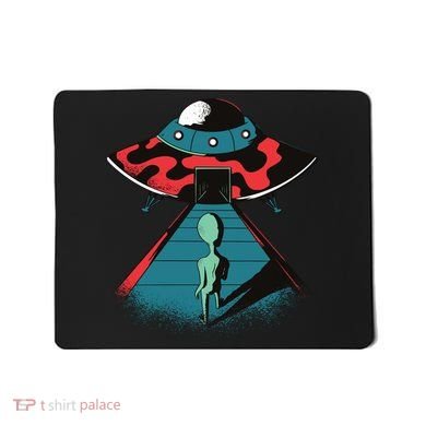 Alien Entering UFO Mousepad