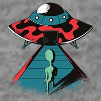 Alien Entering UFO Doggie Tank thumb 3