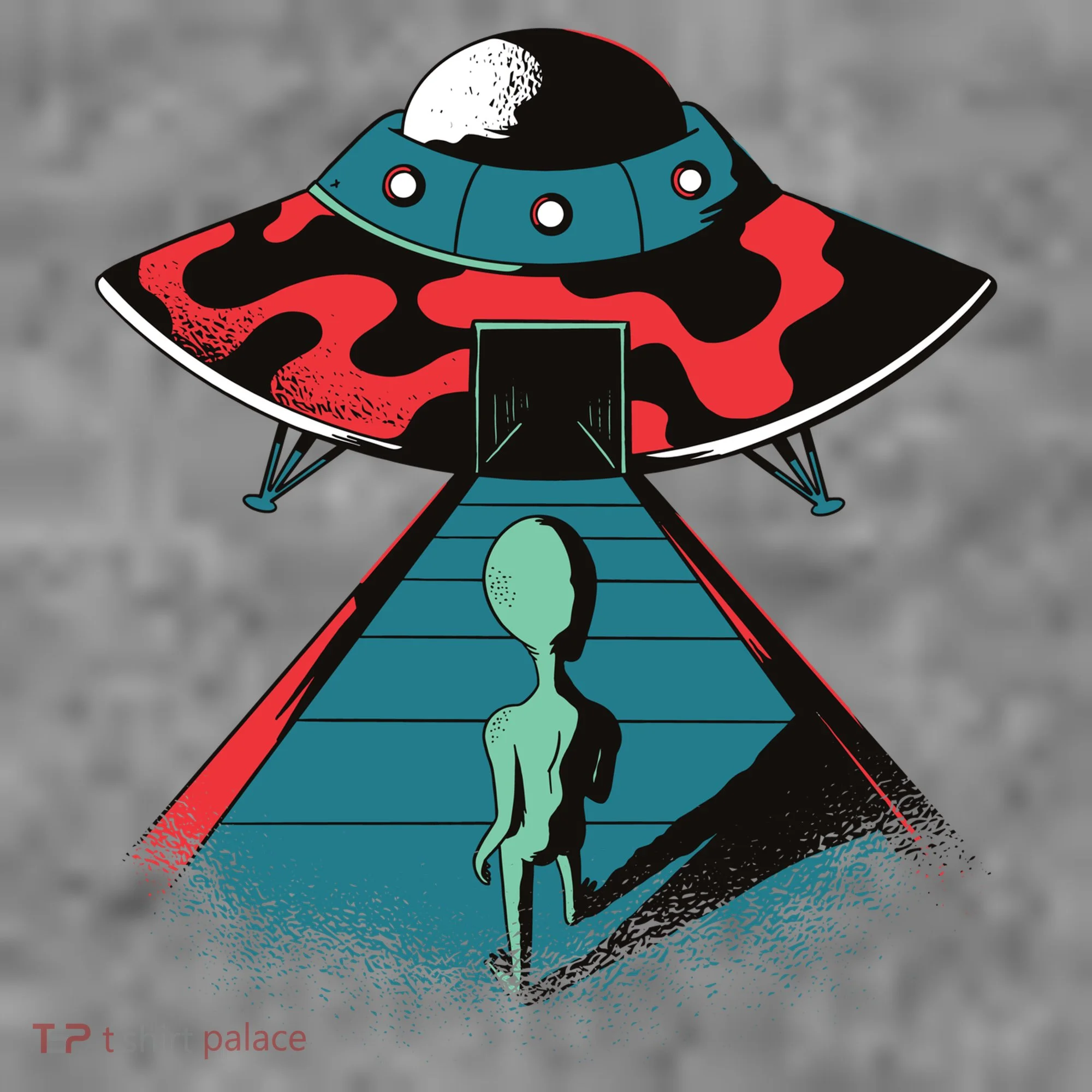 Alien Entering UFO Doggie Tank