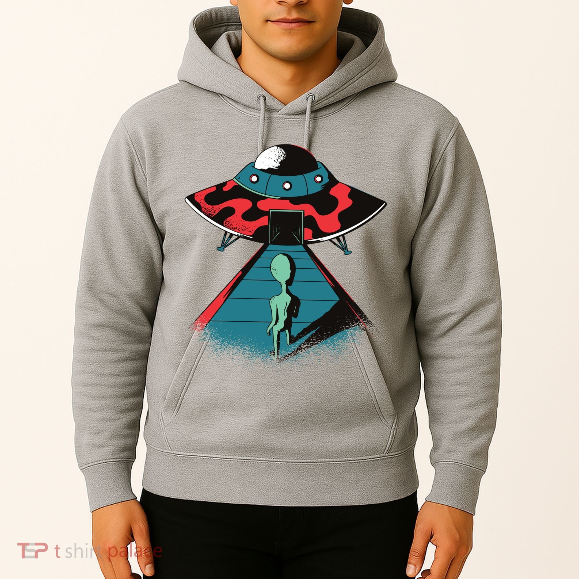 Alien Entering UFO Hoodie