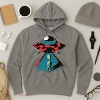 Alien Entering UFO Hoodie thumb 3