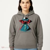 Alien Entering UFO Hoodie thumb 5