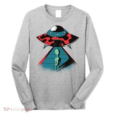 Alien Entering UFO Long Sleeve Shirt