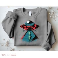 Alien Entering UFO Sweatshirt thumb 2