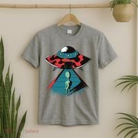 Alien Entering UFO T-Shirt thumb 2