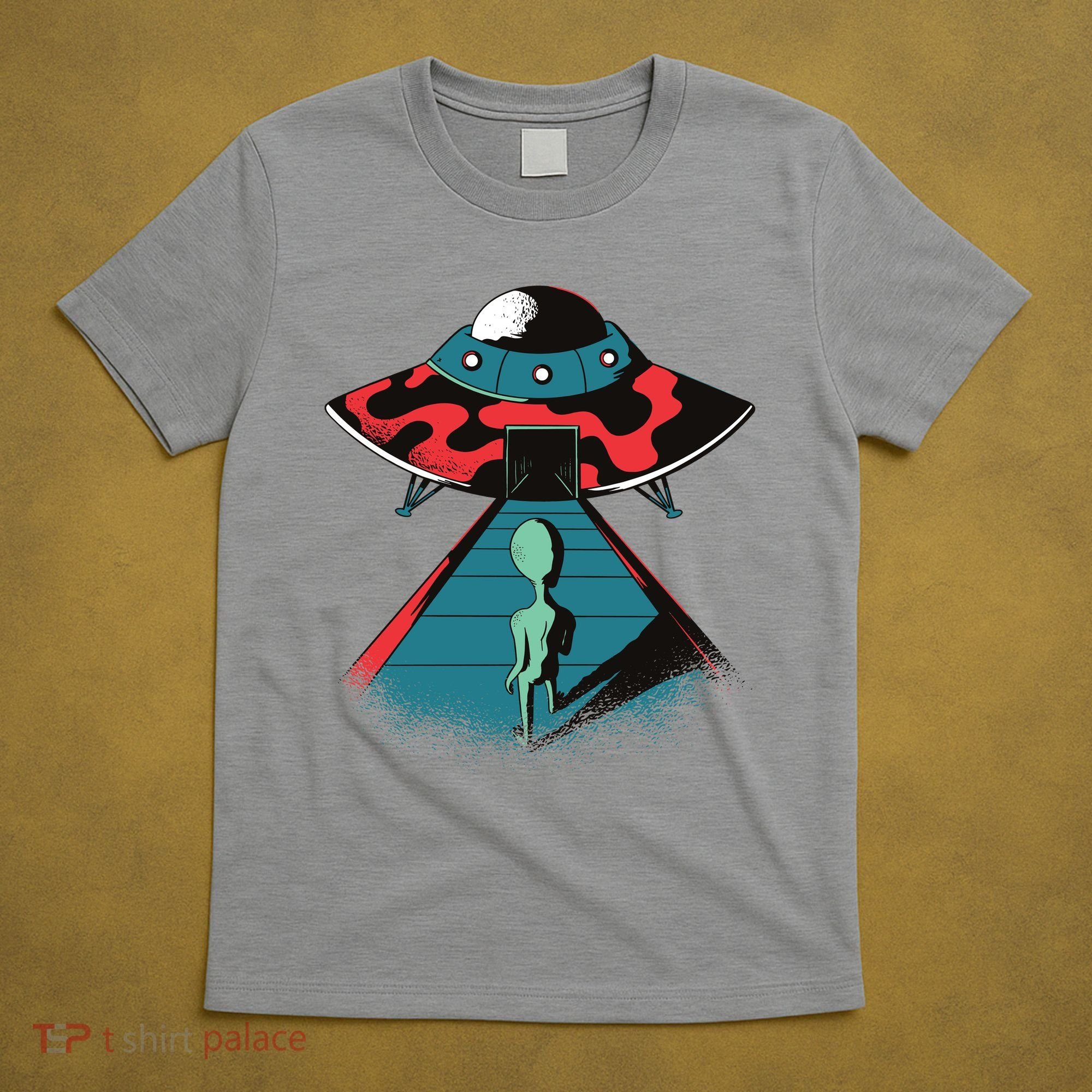 Alien Entering UFO T-Shirt