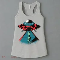 Alien Entering UFO Women's Tank Top thumb 3