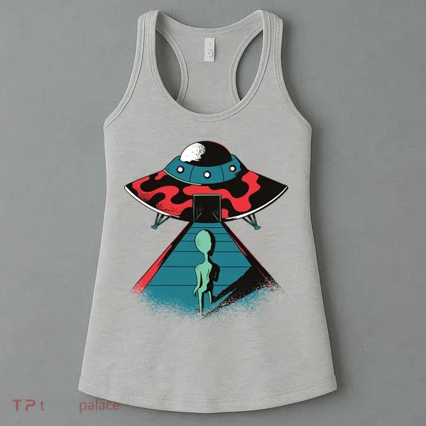 Alien Entering UFO Women's Tank Top