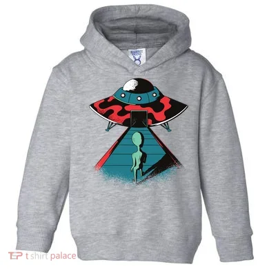 Alien Entering UFO Toddler Hoodie