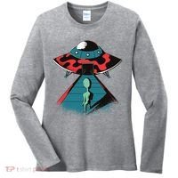 Alien Entering UFO Women's Long Sleeve Shirt thumb 0